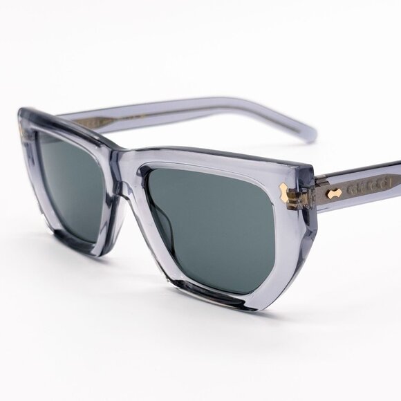 NEW GG1520S 004 WOMEN GRAY CLEAR SUNGLASSES GUCCI - Picture 7 of 10
